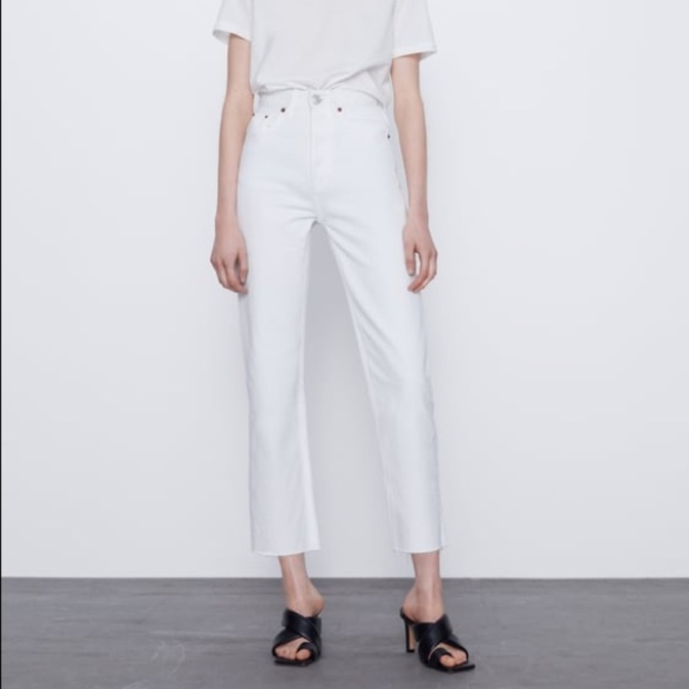 Zara white denim jeans size 6/28